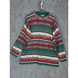 Vintage Jessica Roberts Southwestern Sweater Geometric Pattern Acrylic Sz L Work